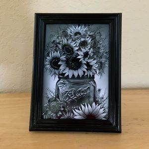 Farmhouse Sunflowers and jar picture 8x10 w/frame